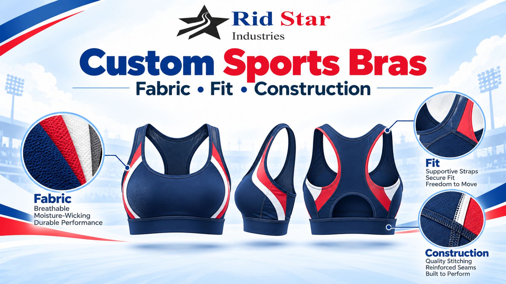 custom sports bra